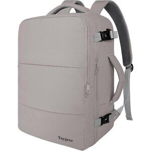 Travel Dark Brown Backpack for Women Carry On Laptop Bag USB Port TSA Pouch